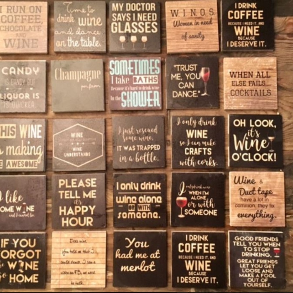 Wine coasters - $9.00 each